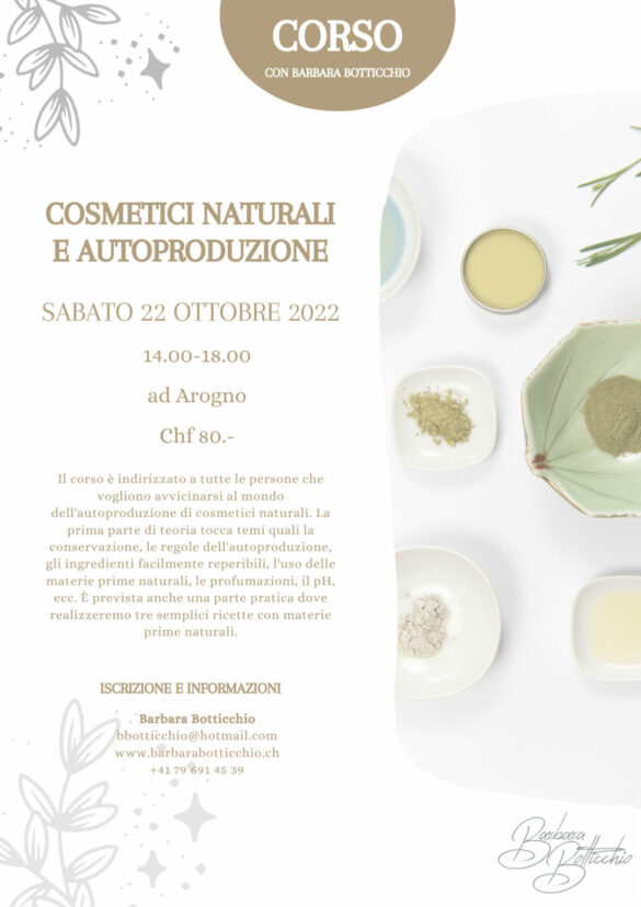 Corso introduttivo Cosmetici naturali